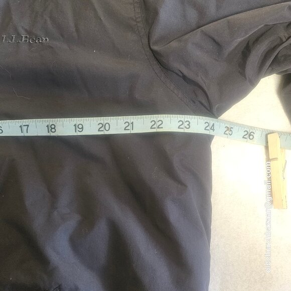 LL Bean Men's navy black Fleece Lined Warm Up winter jacket-super warm size L - Picture 8 of 15